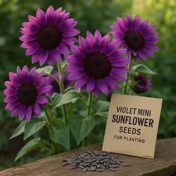 Violet Mini Sunflower Seeds for Planting â€“ Unique Dwarf Blooms for Garden Pots & Borders