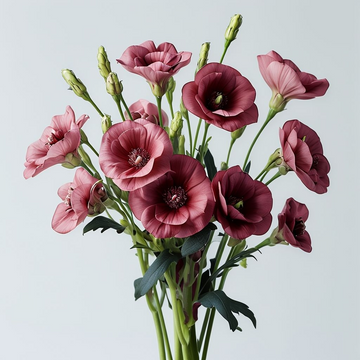 Maroon Eustoma (Lisianthus) Flower Seeds for Planting - Heirloom, NON-GMO, Easy to Grow