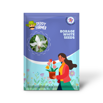 Borage White Seeds for Planting – Organic, Heirloom, Non-GMO Flower & Herb Seeds