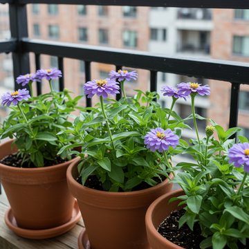 Sky Blue Zinnia Flower Seeds for Planting – Heirloom Non-GMO Seeds for Home Gardening