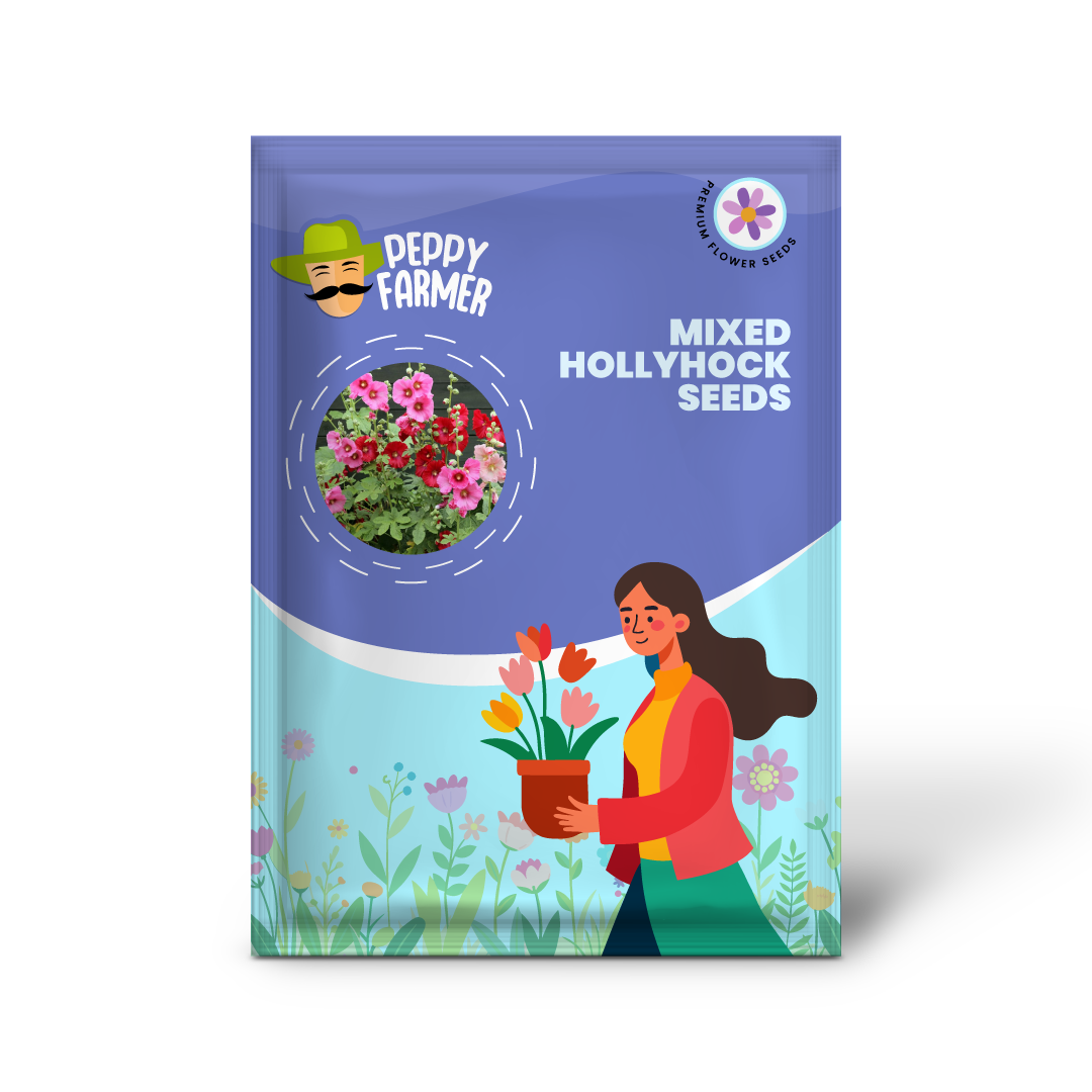Mixed Hollyhock Flower Planting Seeds for Garden NON GMO Seeds